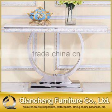 Italian style luxury hotel white marble console table