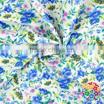 Cotton Printed Small Blue Flower fabrics for kids Outfit