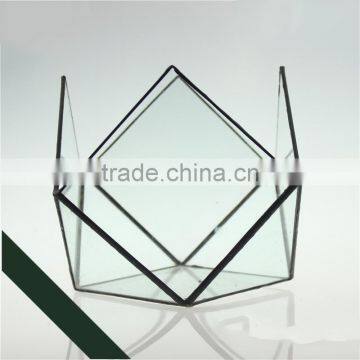 Four dimensional hemispherical glass greenhouse European retro glass cutting landscape to intnal