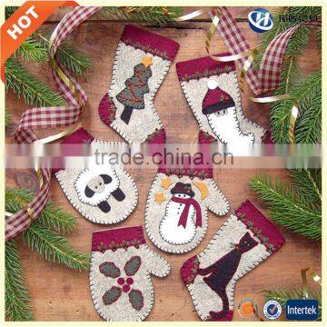 Pattern Design Felt Christmas Tree Decorations in Stock photo-5