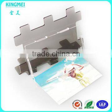 KM-VP11 Factory Wholesale Custom Shape Acrylic Photo Frame New Mosaic L Shape Tawny Frame photo-2