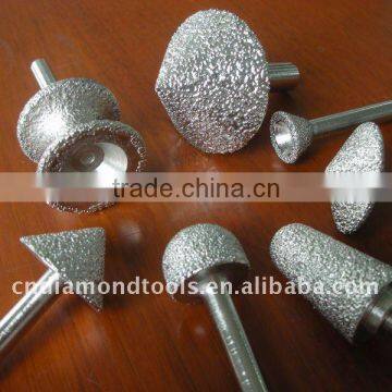 Special Vacuum Brazed Diamond carving Burr/Vacuum brazed diamond grinding burrs with special shape