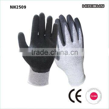 Hight Quality latex coated gloves leather working gloves