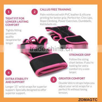 Amazon Best Seller Gym Workout Grips,Fitness Cross Training Gloves,Wrist Wraps Crossfit Gloves For WOD Weight Lifting photo-3