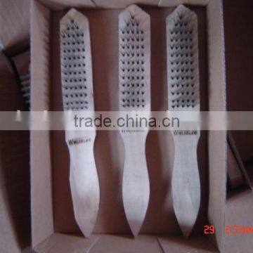 wholesale wooden handle steel wire brush for cleaning
