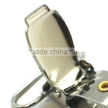 1" Stamping Steel Metal Suspender Clip With Plastic Teeth Inside for Garment, High Quality, Fashion Metal Clip photo-3