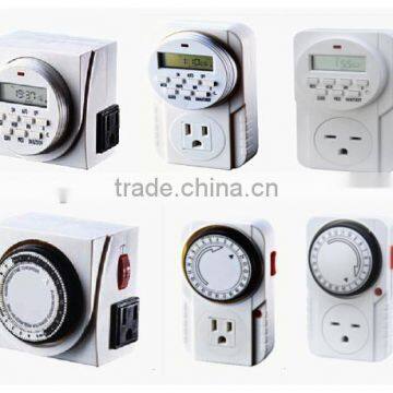 Low-cost Mechanical Timer,24 Hours Mechanical Timer With Switch & Two Side Outlets photo-3