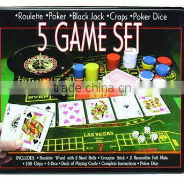 5 Game Poker Set