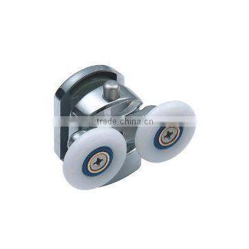 zinc alloy Double wheel rollers and handles rain shower for sliding door