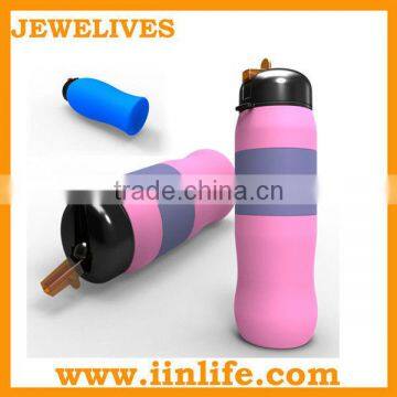 Silicone Water Bottle with Drinking Tube