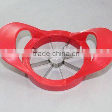 Deluxe Colorful plastic apple cutter w/stainless steel blade