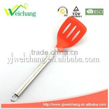 WCE247E Premium Silicone utensils slotted turner Cooking Utensil Gadgets Set with S.S. handle