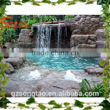 Hot sale FRP reinforced concrete Artificial Large outdoor hot spring Waterfall rockies fountain