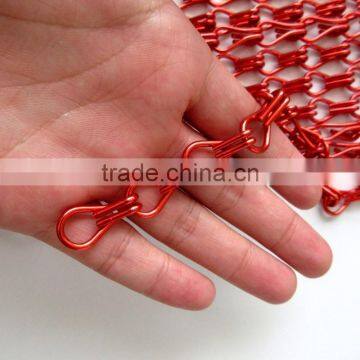 Shiny 12mm red color decorative aluminum link chain for flower basket