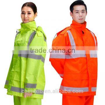 Hi-Vis Fluorescent Orange Cotton-Padded Clothes With Hats Reflective Safety For Winter