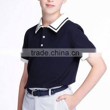 British Student Boys T-shirt Polo Shirt, V Collar College, Short Sleeved Sweat Can Custom