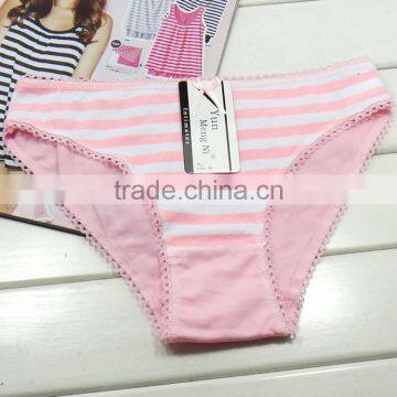 Front Cute Strie Printing Sexy Lingerie Cotton Underwear Stock Wholesale Women Panty photo-6