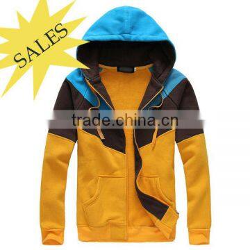 100%polyester Color Blocking Autumn Young Men fashion Heavy Warm Cheap Fleece Jacket