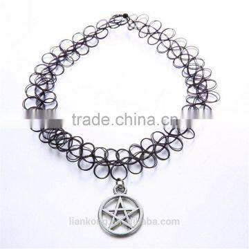 Hippy Tribal Gypsy Boho Stretch Tattoo Choker Necklace photo-4