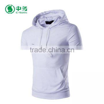 2017 Latest Design Clothing Sublimation Mens Short Sleeve Blank Pullover Hoodies photo-2