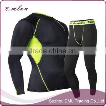 New Products Sports Suit With Long Sleeves Thin Fitness Compression Men Sportswear Sets photo-2