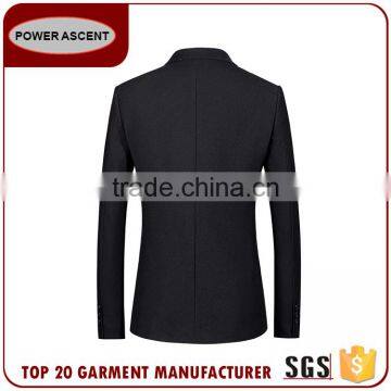 Wholesale Suit Polyester Fabric Black 1-Button Suits For Men photo-2