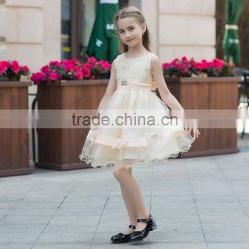 latest design fashion lovely ball grown dress for baby girl summer dress for girl ruffle skirt sleeveless