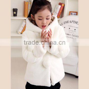5-11 Years Sweet Beauty Girls Imitation Fur Coat, Comfortable Fashion Autumn and Winter Coat photo-2