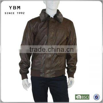 genuine men leather jacket