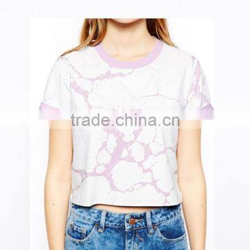 Dongguan Hot Sale Fashion Ladies Short Sleeves Print 100%cotton Sports T-shirt photo-4