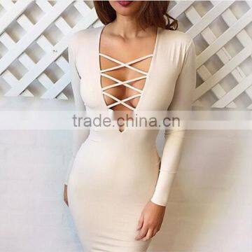 New Design Women Sexy Bandage Bodycon Pencil Evening Party Club Dress photo-4