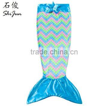 ShiJ Tails Mermaid Blanket For Kids (Blue)