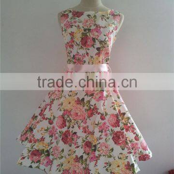 Walson Vintage Style Print Floral Dress Design for Wedding Party Swing Dress Rockabilly Plus Size Dresses Dresses for Women photo-3