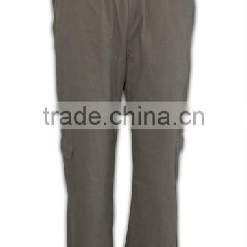 woven elastric band casual long pants loose fit