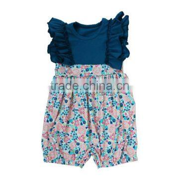 New designs baby 0-3T cotton ruffle romper kids boutique lovely summer romper