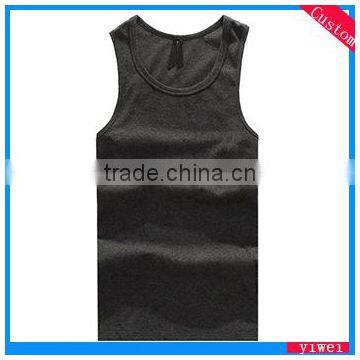 100% Cotton Custom Black Gym Tank Top For Sale