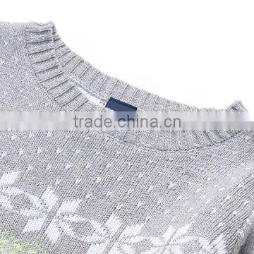 Comfortable Funny Christmas Pattern Warm New Design Knitted Kids Pullover Sweater for Girls photo-4