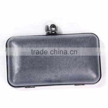 Iron Based Alloy Rectangle White Gunmetal Flower Acrylic Imitation Pearl Kiss Clasp Purse Frame photo-2