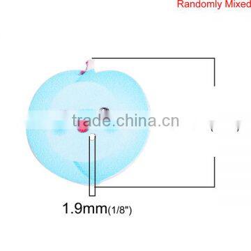 Wood Sewing Buttons Scrapbooking 2 Holes Peach At Random Smile Pattern photo-2