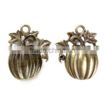 Zinc Based Alloy Pendants Pumpkin Antique Bronze Leaf photo-3