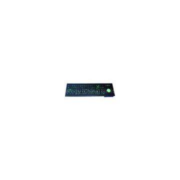 IP65 dynamic vandal proof stainless steel backlight PC keyboard with trackball with numeric keypad