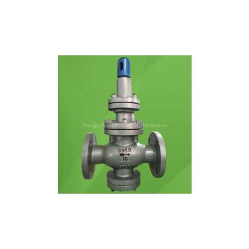 Pilot piston type steam pressure reducing valve