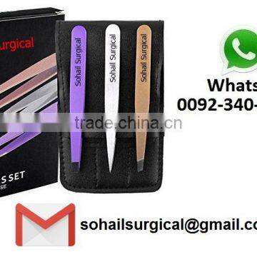 eyebrow tweezers leather