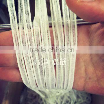 Double Elastics woven braid for nonwoven clip cap