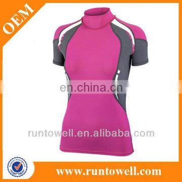 custom shorts sleeve rash guard, women rash guard