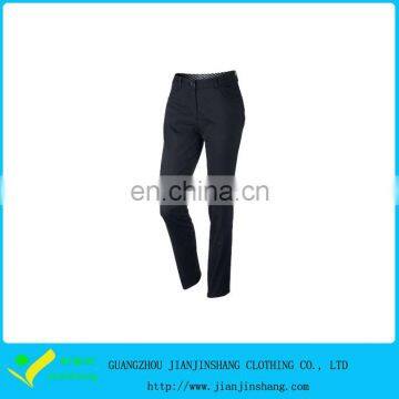 Black Color OEM Design Custom Embroidery Ladies Golf Long Pants