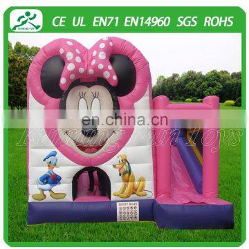 0.55mm PVC tarpaulin inflatable castle with air blower for sale