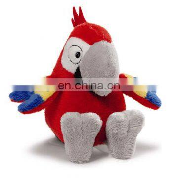 8inch Handmade plush and stuffed soft toy parrot Cute parrot toy