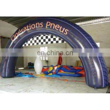 2015 full digital printing inflatable arch door for event, tire arch