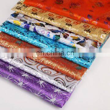 2015 best selling foil printed organza fabric decoration organza fabric